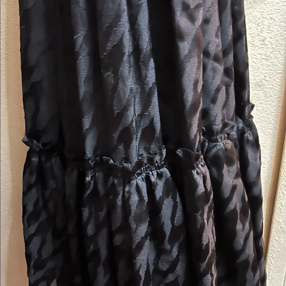 Diane Von Furstenberg Black Maxi Dress with Ruffle Hem